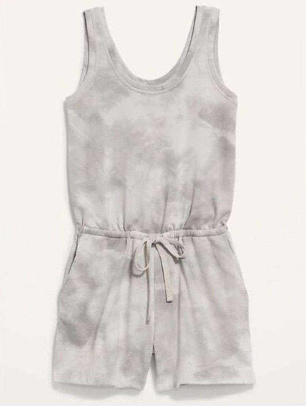 Old Navy Petite M French Terry Romper Tie-Dye Gray 3791-CX